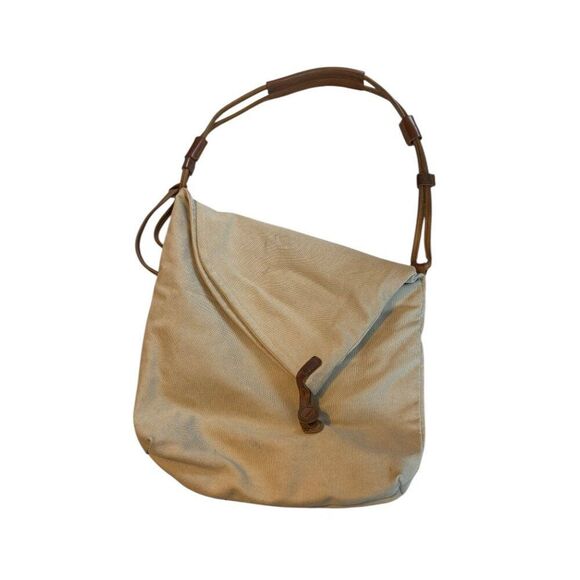 Vintage Canvas Messenger Bag With Adjustable Leather Strap & Buckle Closure - Picture 1 of 11